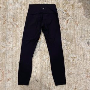 LULULEMON HIGH RISE WUNDER UNDER - 6 - BLACK - 25” INSEAM (2)